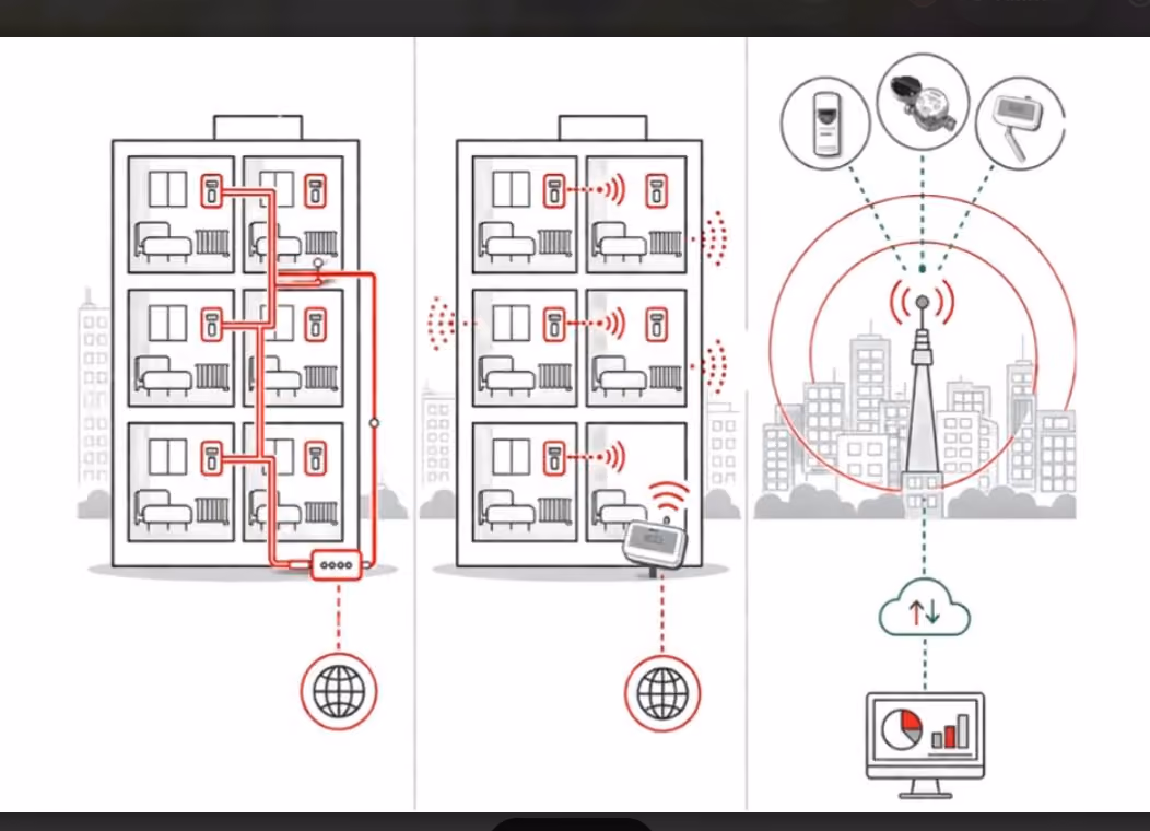 Dálkový odečet: kabel, rádio, nebo síť? M-Bus, wM-Bus, LoRaWAN