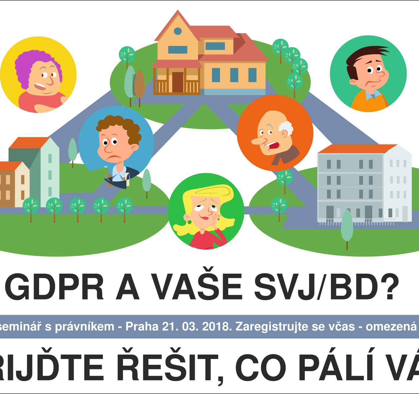 GDPR a SVJ? Mají něco společného? Přijďte na seminář s právníkem a vše se dozvíte!