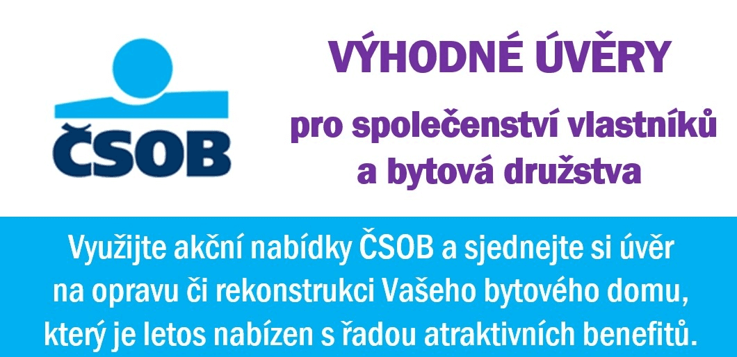 Výhodné úvěry pro společenství vlastníků a bytová družstva | Československá obchodní banka, a. s. (ČSOB)